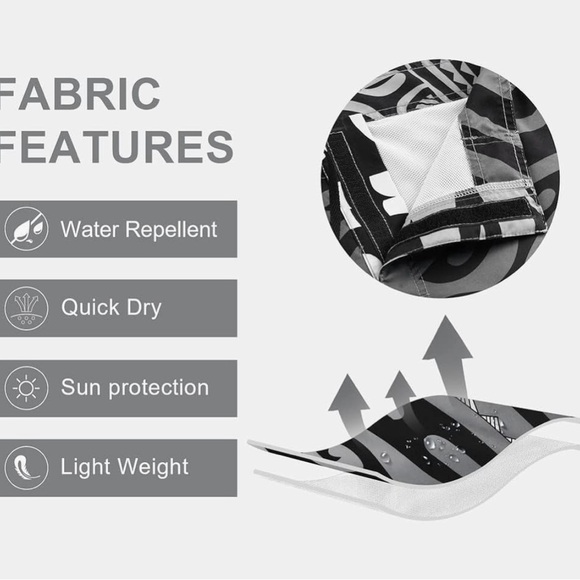 unitop Men's Swim Trunks Beachwear Quick Dry Hawaiian Printed size 34 NWT - Picture 8 of 8